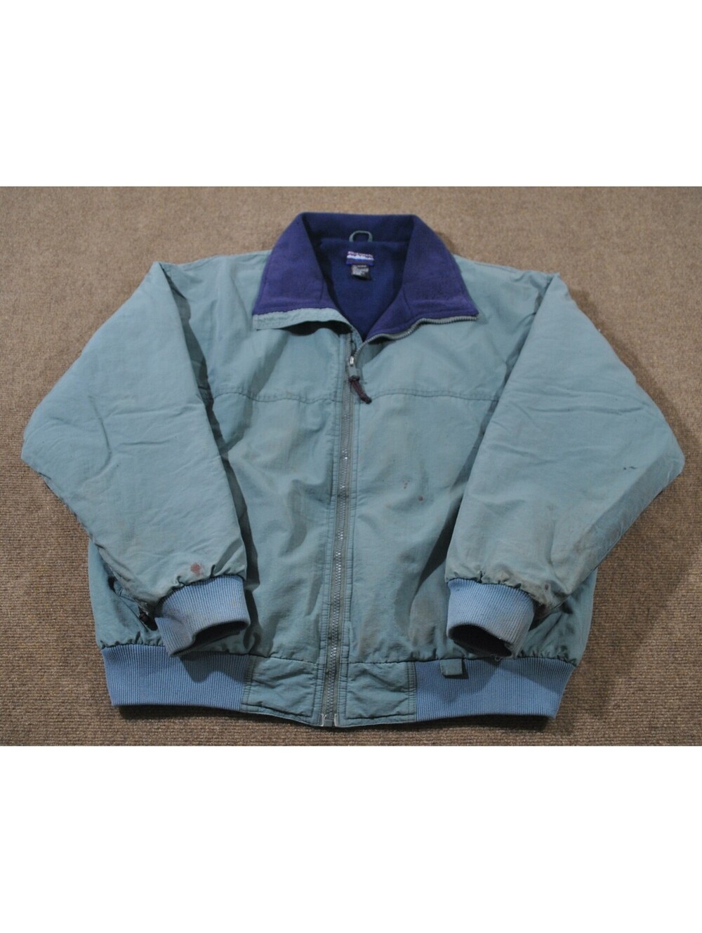 White Sierra 90s Vintage Outdoor Winter Fleece Green Blue Zip Jacket Size Large